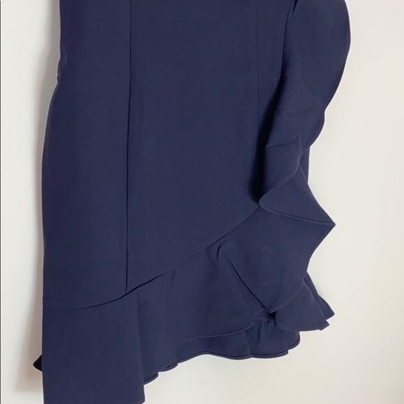 Likely Laverna navy ruffle mini dress size 10 NWT - Picture 4 of 8
